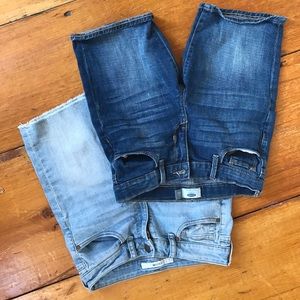 Joes jeans and Old navy Bermuda shorts